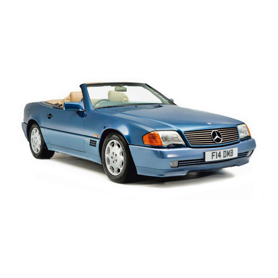 Mercedes-Benz SL Serie 2001 Betriebsanleitung