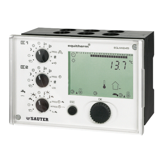 Sauter equitherm EQJW245 Bedienungsanleitung