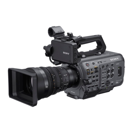 Sony PXW-FX9V Bedienungsanleitung