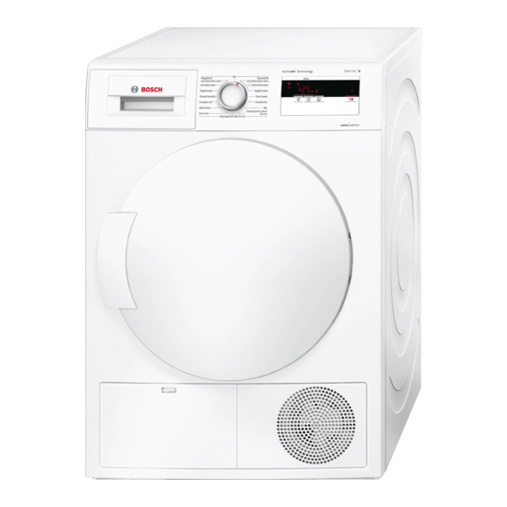 Bosch WTH83000CH Gebrauchs- Und Aufstellanleitung