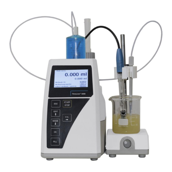 Sl Analytics TitroLine 5000 Gebrauchsanleitung