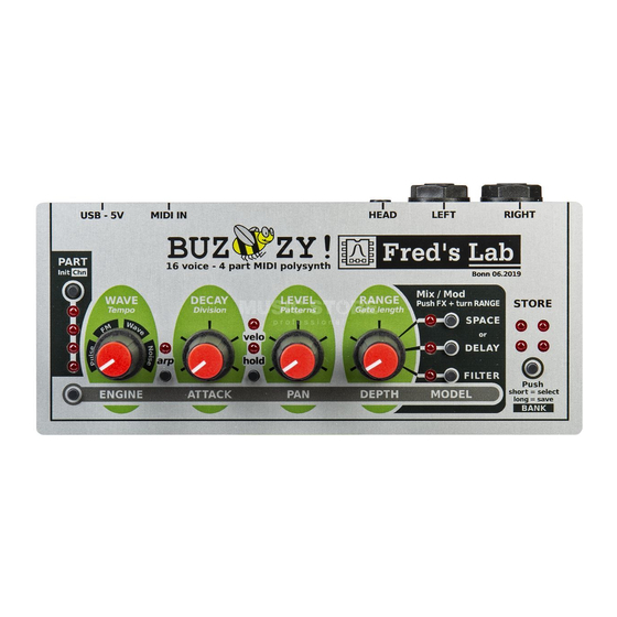 Fred’s Lab BUZZZY Bedienungsanleitung