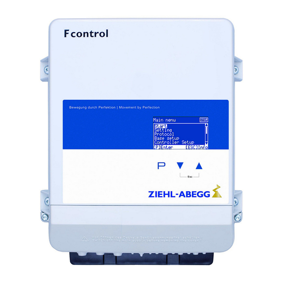 ZIEHL-ABEGG Fcontrol FKDM5 50AM-C Serie Betriebsanleitung
