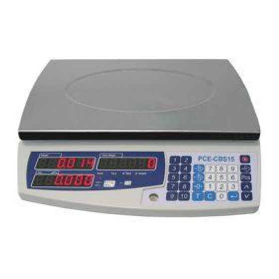 PCE Instruments PCE-CBS Serie Bedienungsanleitung