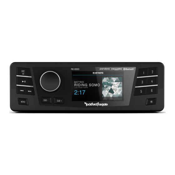 Rockford Fosgate Punch PMX-HD9813 Installationsanleitung