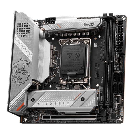 MSI MPG Z790I EDGE WIFI Benutzerhandbuch
