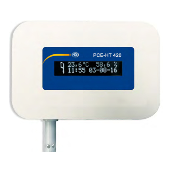 PCE Instruments PCE-HT 420 Bedienungsanleitung