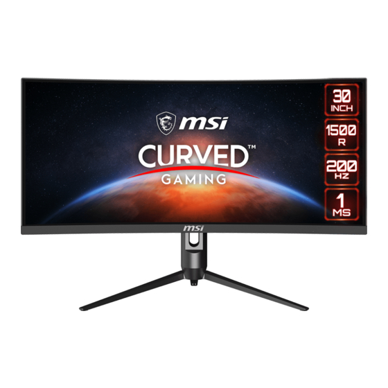MSI Optix MAG301CR2 Bedienungsanleitung