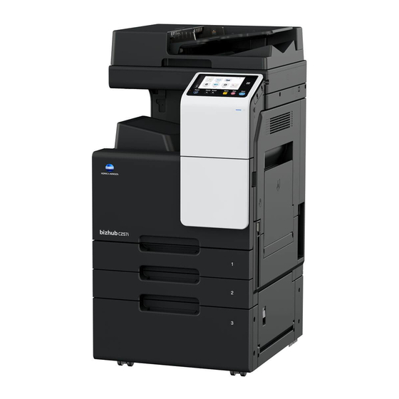 Konica Minolta bizhub C257i Ergänzungen Zum Bedienungshandbuch