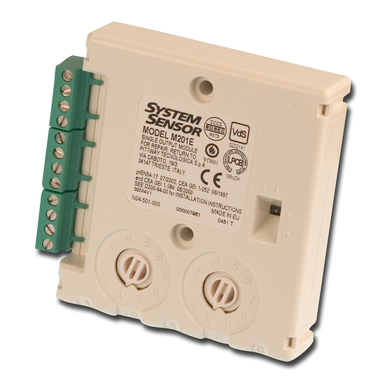 System Sensor M210E-CZ Installationsanleitung