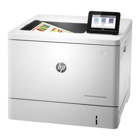 HP Color LaserJet Managed E55040dn Installationshandbuch