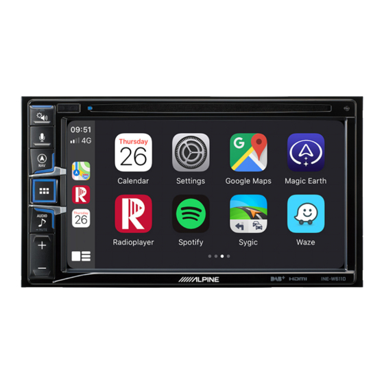 Alpine INE-W611D Installationshandbuch