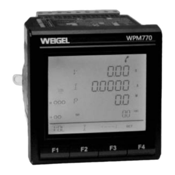 Weigel WPM 770 Betriebsanleitung