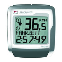 SIGMA SPORT BC 1106 Bedienungsanleitung