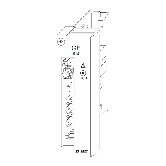 D+H GE 514 Gebrauchsanleitung
