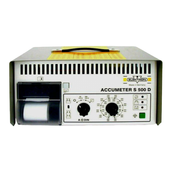 Elektron ACCUMETER S 500 D Bedienungsanleitung