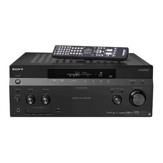 Sony STR-DA5200ES Kurzinstallationsanleitung
