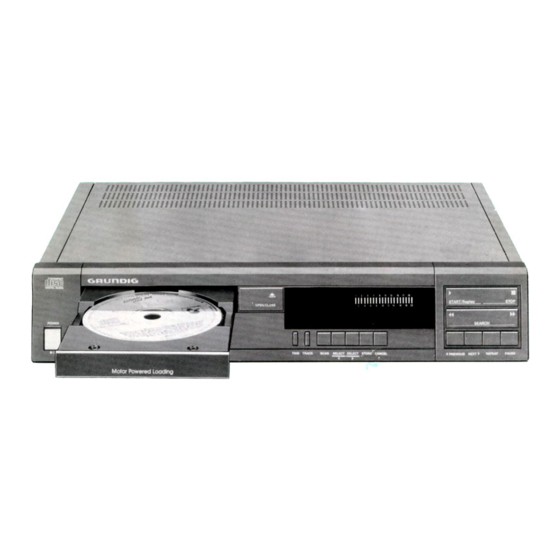 Grundig CD 7550 Bedienungsanleitung