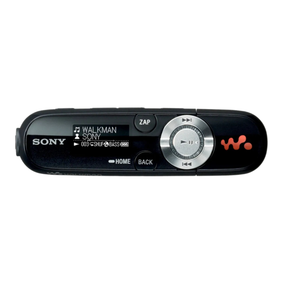 Sony Walkman NWZ-B142F Handbücher