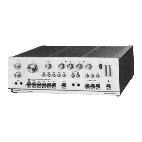 Dual CV1700 Serviceanleitung