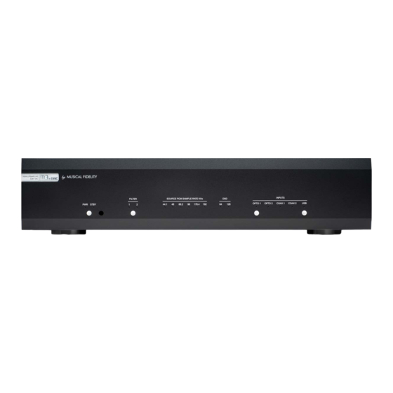 Musical Fidelity M3DAC Serie Bedienungsanleitung