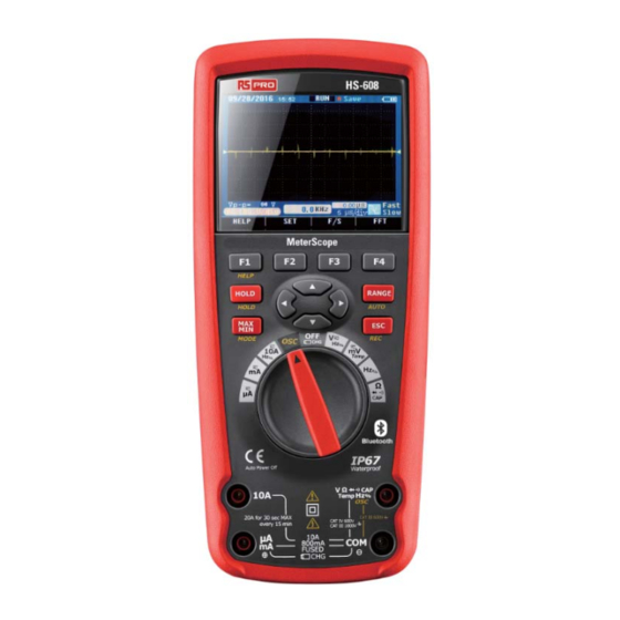 RS Pro RS HS-608 Handbücher