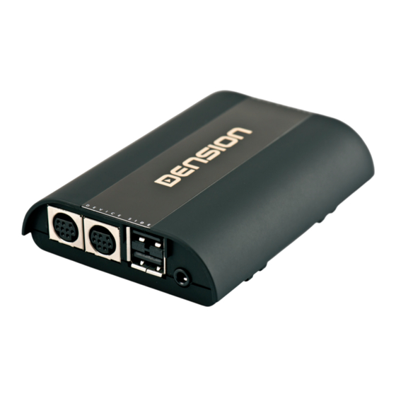 Dension Gateway Pro BT Bedienungsanleitung
