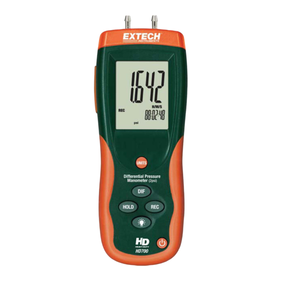 Extech Instruments HD 700 Bedienungsanleitung