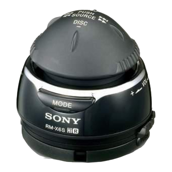 Sony RM-X6S Installationshandbuch