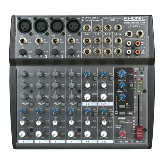 Phonic MU1202 Bedienungsanleitung