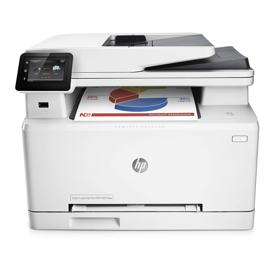 HP Color LaserJet Pro MFP M277 Handbuch Für Die Inbetriebnahme