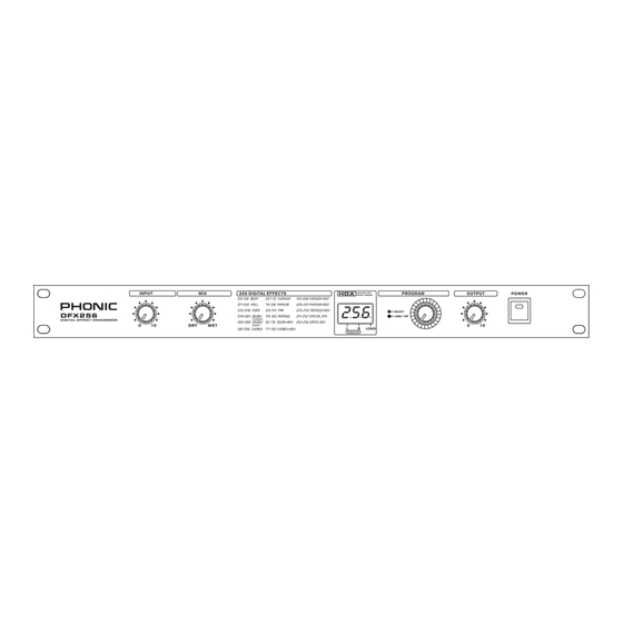 Phonic DFX 256 Bedienungsanleitung