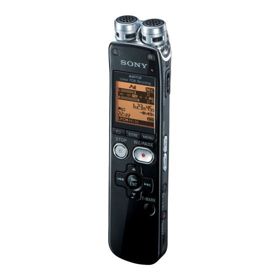 Sony ICD-SX712 Bedienungsanleitung