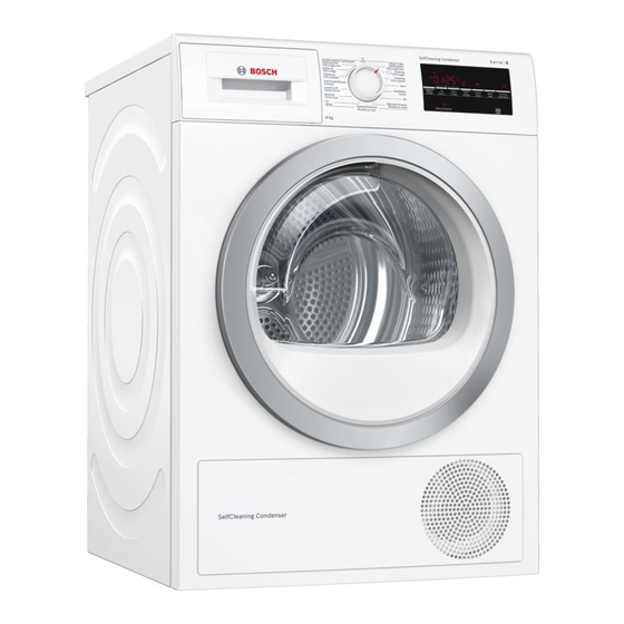 Bosch WTW8546DFG Gebrauchs- Und Aufstellanleitung