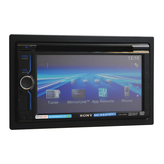 Sony XAV-602BT Bedienungsanleitung