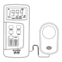 EuroLite LM-50 Lux meter Bedienungsanleitung