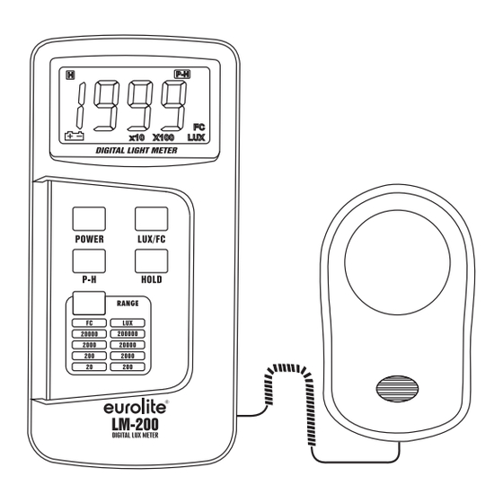 EuroLite LM-200 Bedienungsanleitung