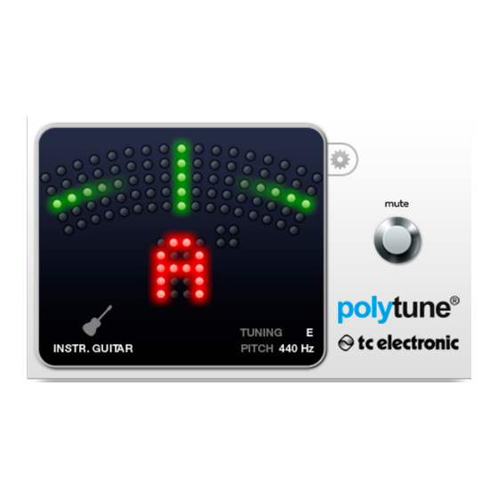 TC Electronic PolyTune Plug-in Bedienungsanleitung