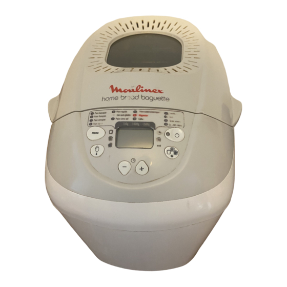 MOULINEX HOME BREAD BAGUETTE BEDIENUNGSANLEITUNG Pdf-Herunterladen ...
