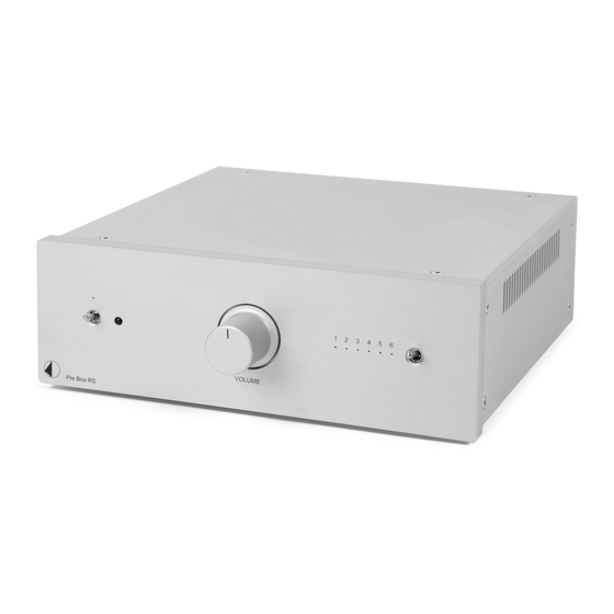 Pro-Ject Audio Systems Pre Box RS Bedienungsanleitung