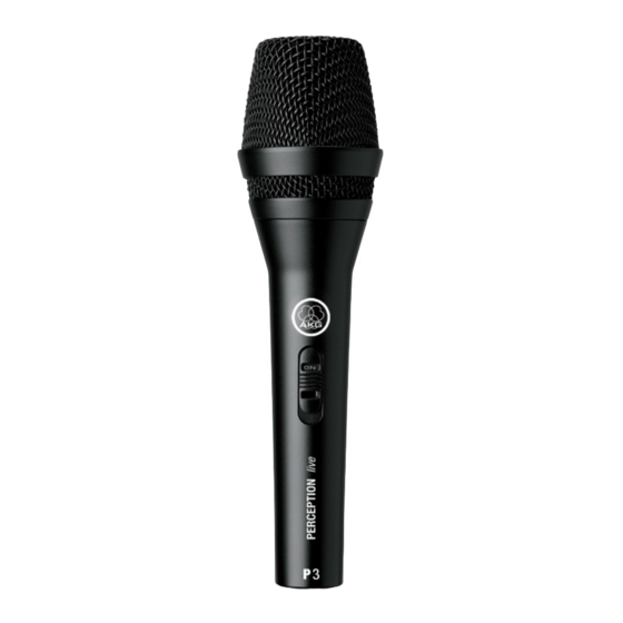 AKG PERCEPTION live Bedienungsanleitung