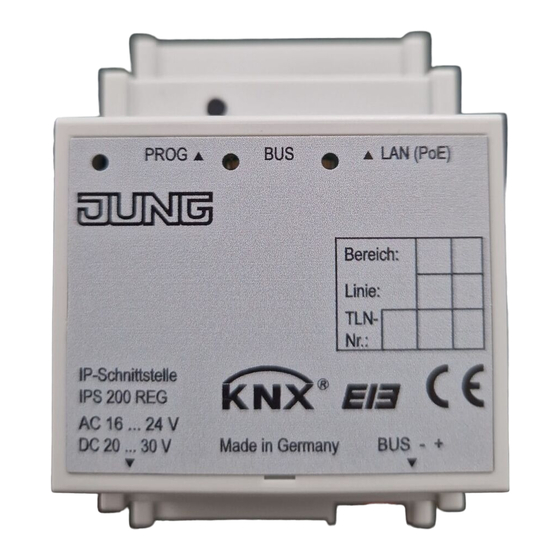 Jung IPS 200 REG Bedienungsanleitung