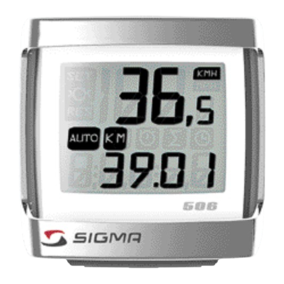 Sigma TOPLINE BC 506 Bedienungsanleitung