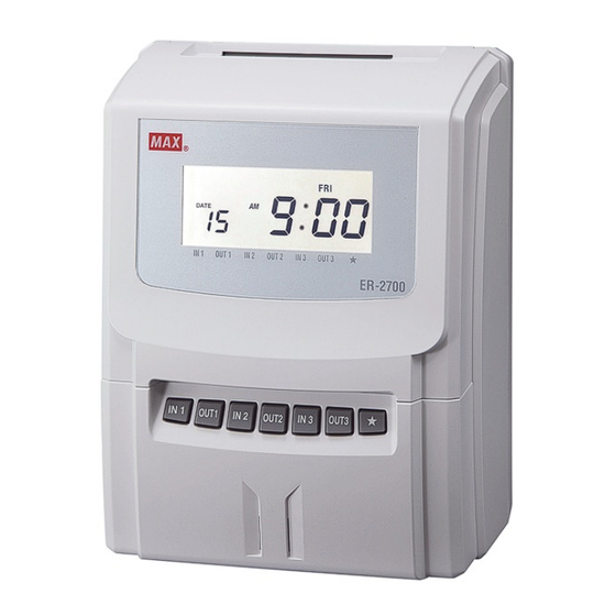 M.E.G. MAX ER-2700 Handbuch