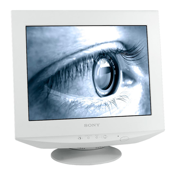 Sony Trinitron CPD-G500 Bedienungsanleitung