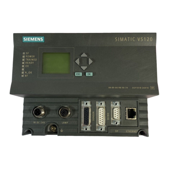 Siemens Vision Sensor SIMATIC VS120 Betriebsanleitung
