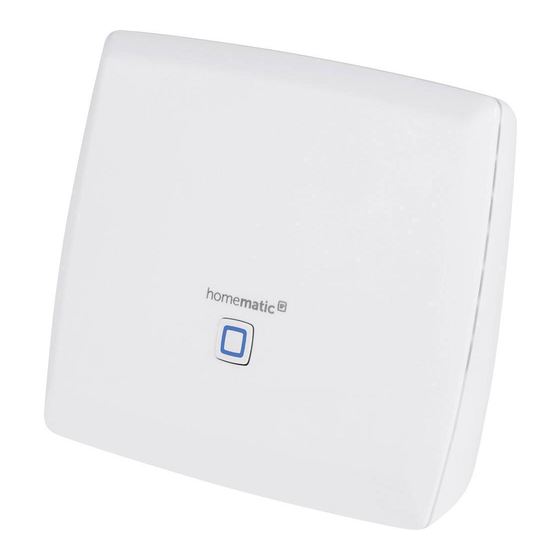 HomeMatic CCU3 Montage- Und Bedienungsanleitung