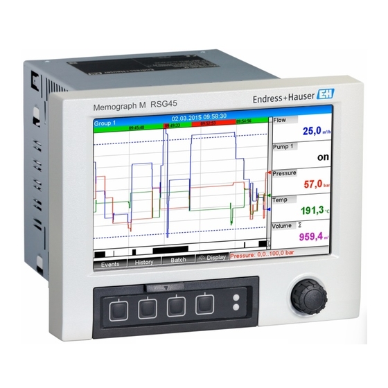 Endress+Hauser Memograph M RSG45 Zusatzanleitung