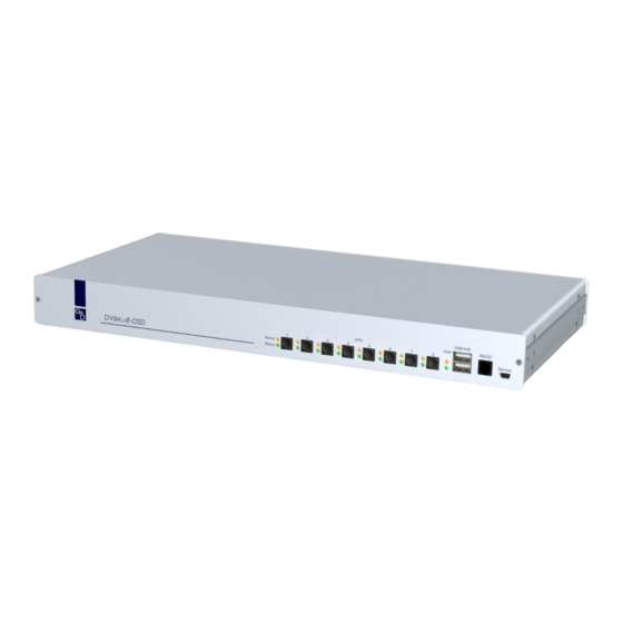 Guntermann & Drunck DVIMUX8-OSD-PS/2 Installationsanleitung
