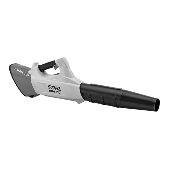 Stihl BGA 100 Gebrauchsanleitung